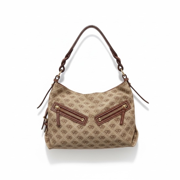 Dooney & Bourke Tan and Brown Shoulder Bag - Picture 2 of 14